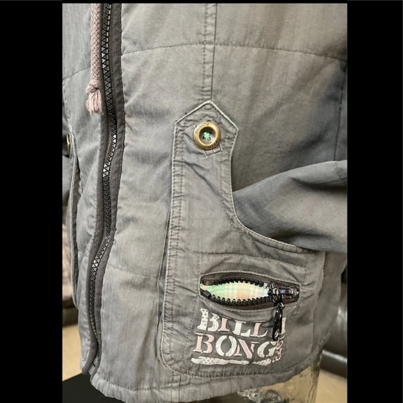 Billabong Grey Hooded Jacket, S, Very Good Condition - Picture 7 of 13